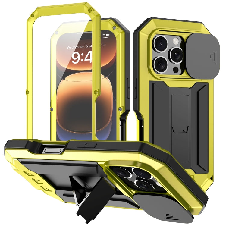 R-JUST Sliding Camera IP54 Life Waterproof Holder Phone Case, For iPhone 16e, For iPhone 16 Pro Max, For iPhone 16 Pro, For iPhone 16 Plus, For iPhone 16, For iPhone 15 Pro Max, For iPhone 15 Pro, For iPhone 15 Plus