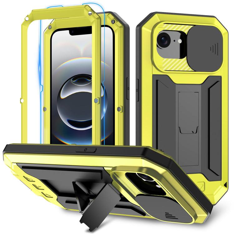 R-JUST Sliding Camera IP54 Life Waterproof Holder Phone Case, For iPhone 16e, For iPhone 16 Pro Max, For iPhone 16 Pro, For iPhone 16 Plus, For iPhone 16, For iPhone 15 Pro Max, For iPhone 15 Pro, For iPhone 15 Plus