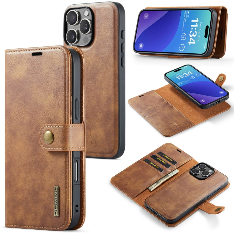 DG.MING Crazy Horse Texture Detachable Magnetic Leather Phone Case, For iPhone 16 Pro Max, For iPhone 16 Pro, For iPhone 16 Plus, For iPhone 16, For iPhone 15 Pro Max, For iPhone 15 Pro