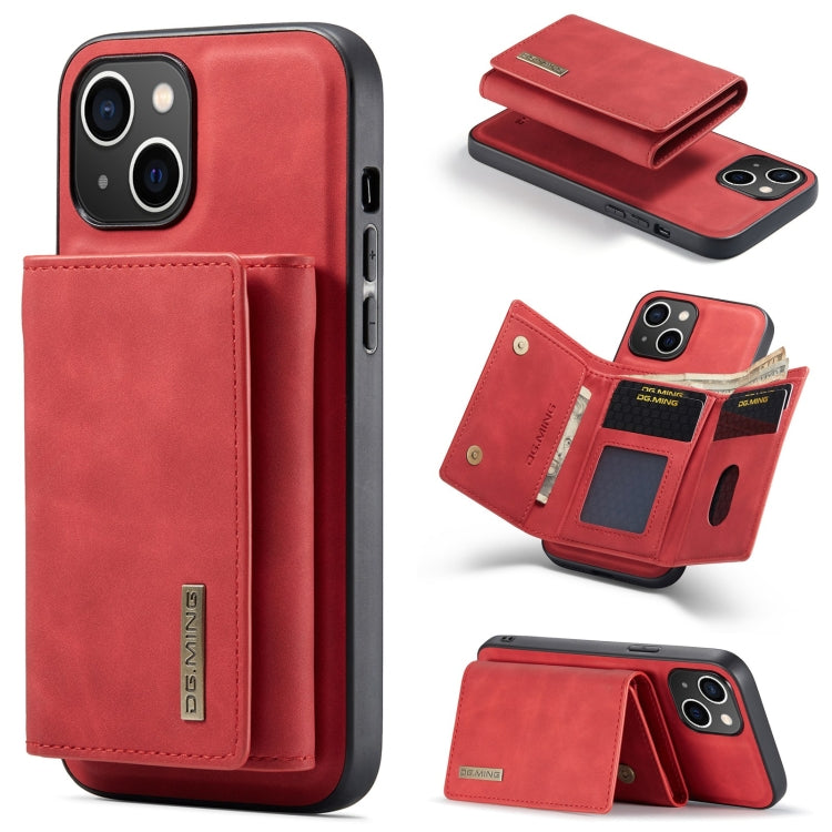 DG.MING M1 Series 3-Fold Multi Card Wallet Leather Phone Case, For iPhone 15 Plus, For iPhone 15