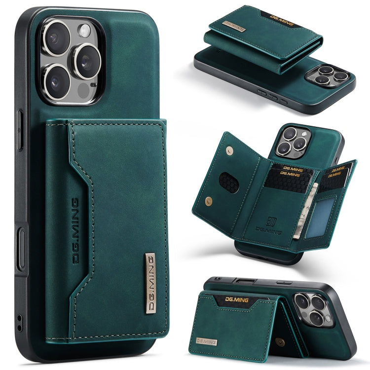 DG.MING M2 Series 3-Fold Card Bag Wallet Leather Phone Case, For iPhone 16 Pro Max, For iPhone 16 Pro, For iPhone 16 Plus, For iPhone 16, For iPhone 15 Pro Max, For iPhone 15 Pro