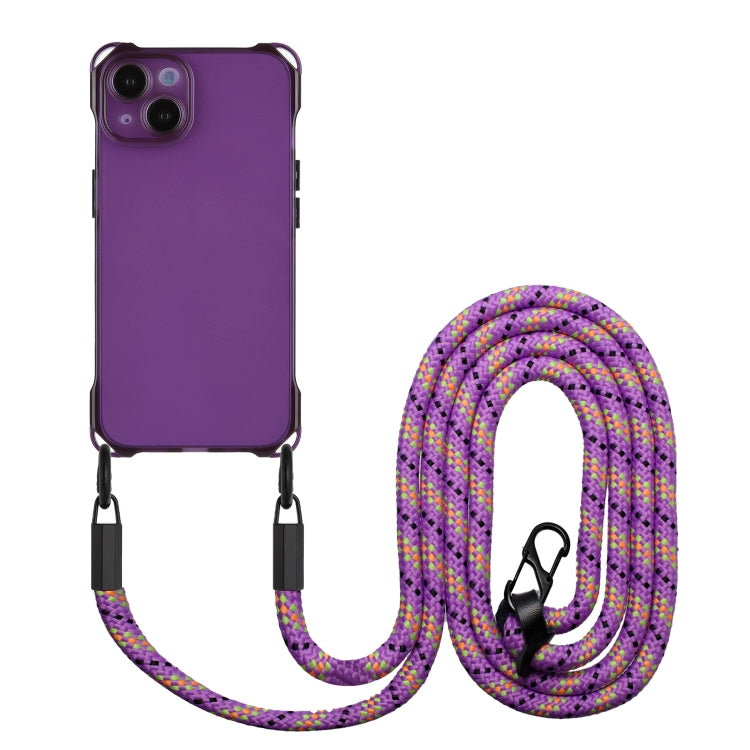 Four-corner Shockproof TPU Phone Case with Lanyard, For iPhone 15 Pro, For iPhone 15 Plus, For iPhone 15, For iPhone 14 Plus, For iPhone 14