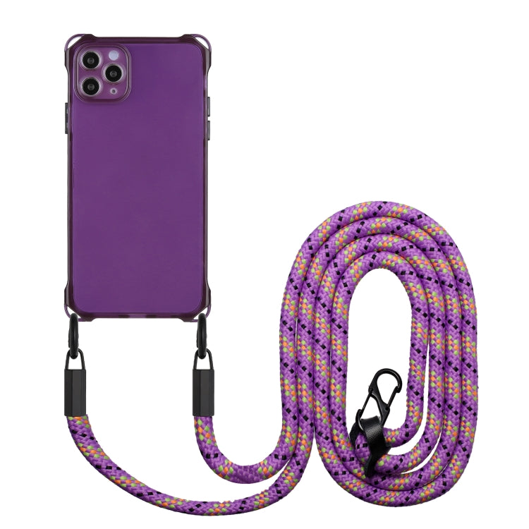 Four-corner Shockproof TPU Phone Case with Lanyard, For iPhone 12, For iPhone 12 Pro Max, For iPhone 12 Pro, For iPhone 11 Pro Max, For iPhone 11