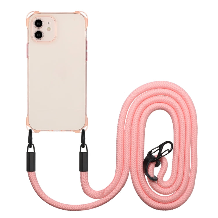 Four-corner Shockproof TPU Phone Case with Lanyard, For iPhone 12, For iPhone 12 Pro Max, For iPhone 12 Pro, For iPhone 11 Pro Max, For iPhone 11