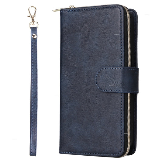 9 Card Slots Zipper Wallet Bag Leather Phone Case, For iPhone 15 Pro, For iPhone 15 Plus, For iPhone 15