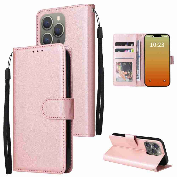 Multifunctional Horizontal Flip Leather Phone Case with Three Card Slots, For iPhone 16e, For iPhone 16 Pro Max, For iPhone 16 Pro, For iPhone 16 Plus, For iPhone 16, For iPhone 15 Pro Max