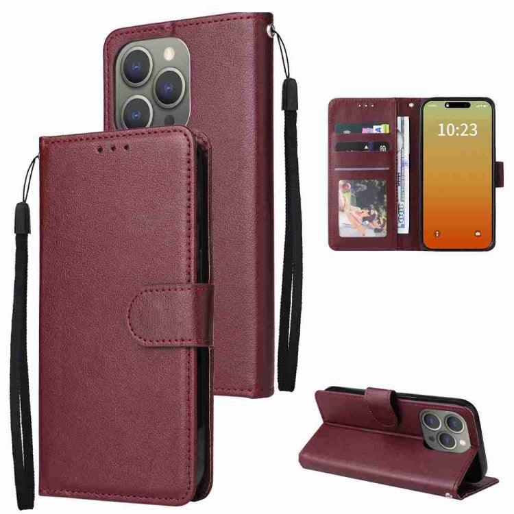 Multifunctional Horizontal Flip Leather Phone Case with Three Card Slots, For iPhone 16e, For iPhone 16 Pro Max, For iPhone 16 Pro, For iPhone 16 Plus, For iPhone 16, For iPhone 15 Pro Max