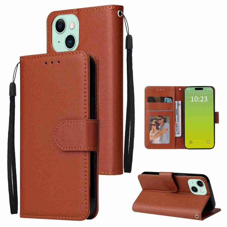 Multifunctional Horizontal Flip Leather Phone Case with Three Card Slots, For iPhone 15 Pro, For iPhone 15 Plus, For iPhone 15