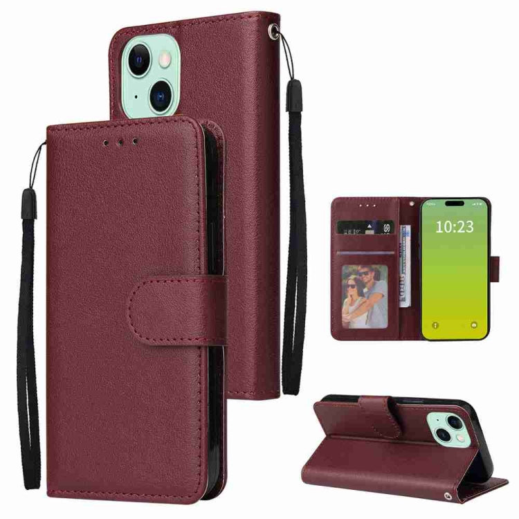 Multifunctional Horizontal Flip Leather Phone Case with Three Card Slots, For iPhone 15 Pro, For iPhone 15 Plus, For iPhone 15