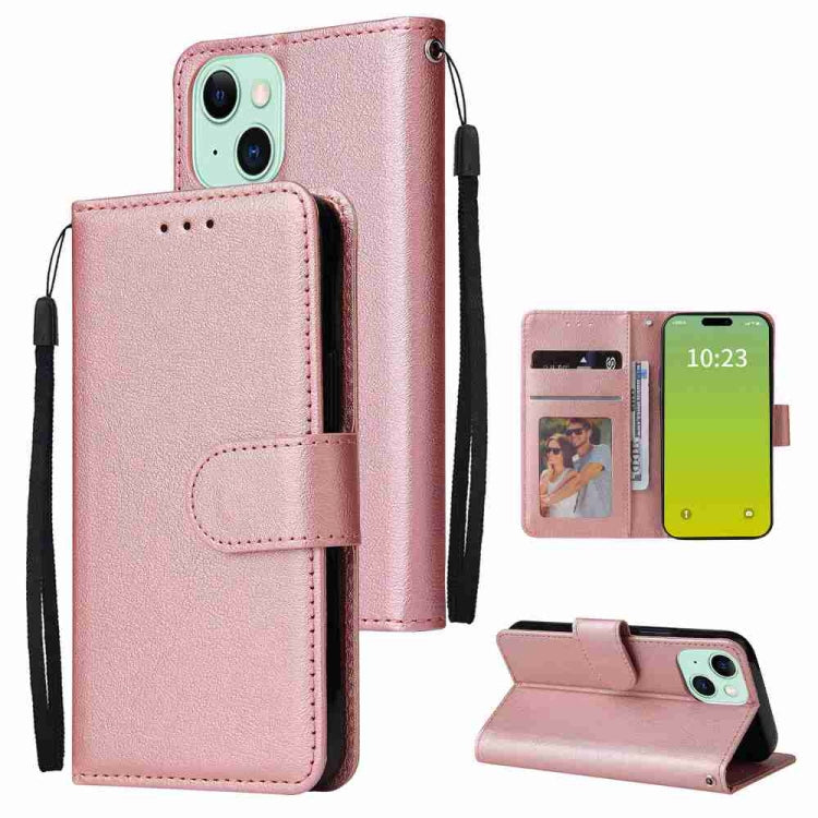 Multifunctional Horizontal Flip Leather Phone Case with Three Card Slots, For iPhone 15 Pro, For iPhone 15 Plus, For iPhone 15