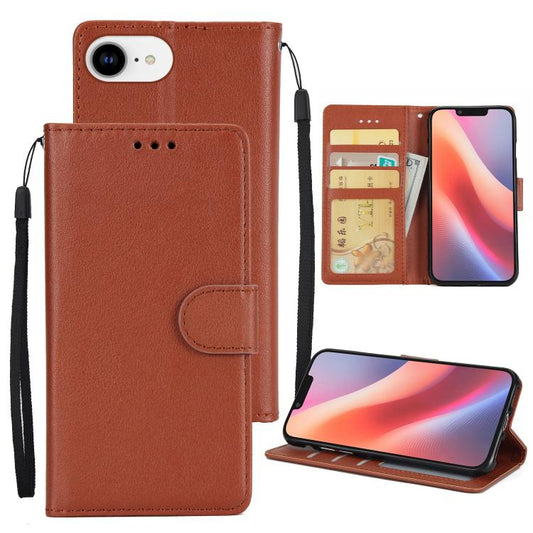 Multifunctional Horizontal Flip Leather Phone Case with Three Card Slots, For iPhone 16e, For iPhone 16 Pro Max, For iPhone 16 Pro, For iPhone 16 Plus, For iPhone 16, For iPhone 15 Pro Max