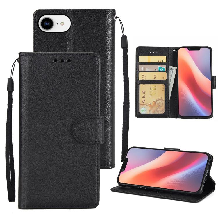 Multifunctional Horizontal Flip Leather Phone Case with Three Card Slots, For iPhone 16e, For iPhone 16 Pro Max, For iPhone 16 Pro, For iPhone 16 Plus, For iPhone 16, For iPhone 15 Pro Max