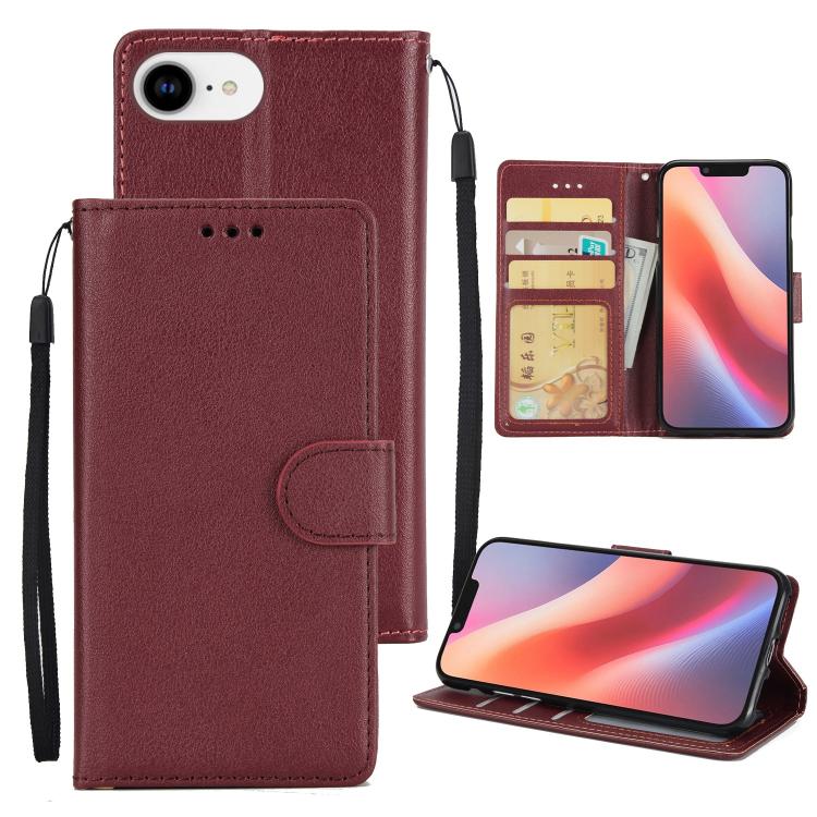 Multifunctional Horizontal Flip Leather Phone Case with Three Card Slots, For iPhone 16e, For iPhone 16 Pro Max, For iPhone 16 Pro, For iPhone 16 Plus, For iPhone 16, For iPhone 15 Pro Max