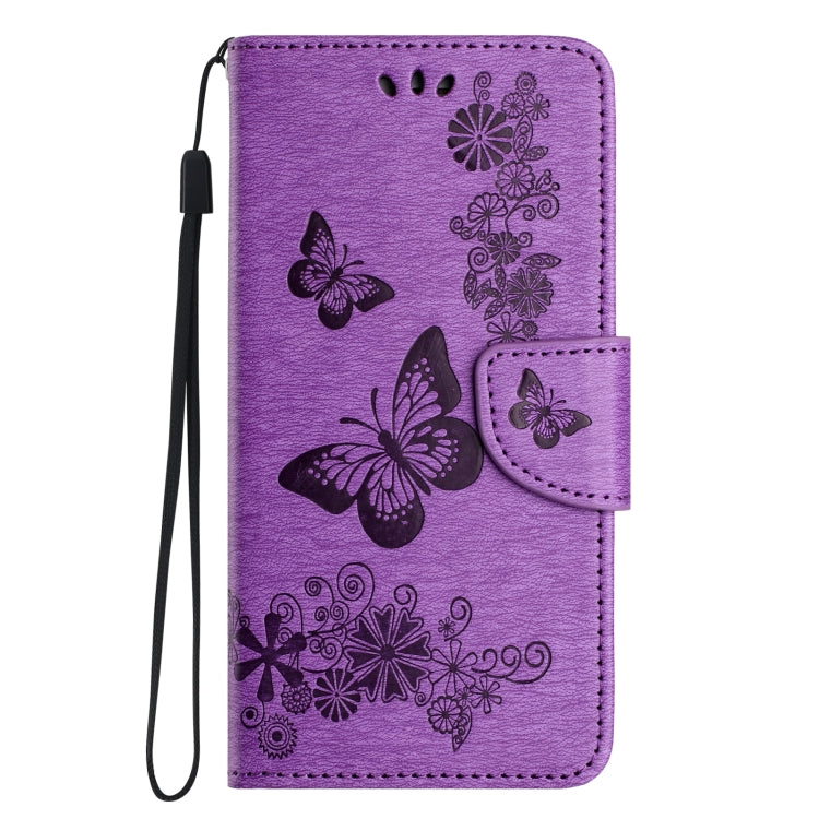 Butterfly Embossed Flip Leather Phone Case, For iPhone 15