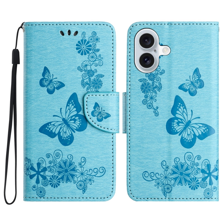 Butterfly Embossed Flip Leather Phone Case, For iPhone 16, For iPhone 15 Pro Max, For iPhone 15 Pro, For iPhone 15 Plus