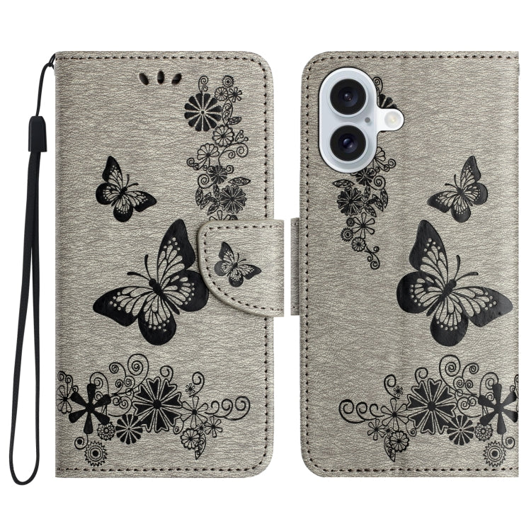 Butterfly Embossed Flip Leather Phone Case, For iPhone 16, For iPhone 15 Pro Max, For iPhone 15 Pro, For iPhone 15 Plus