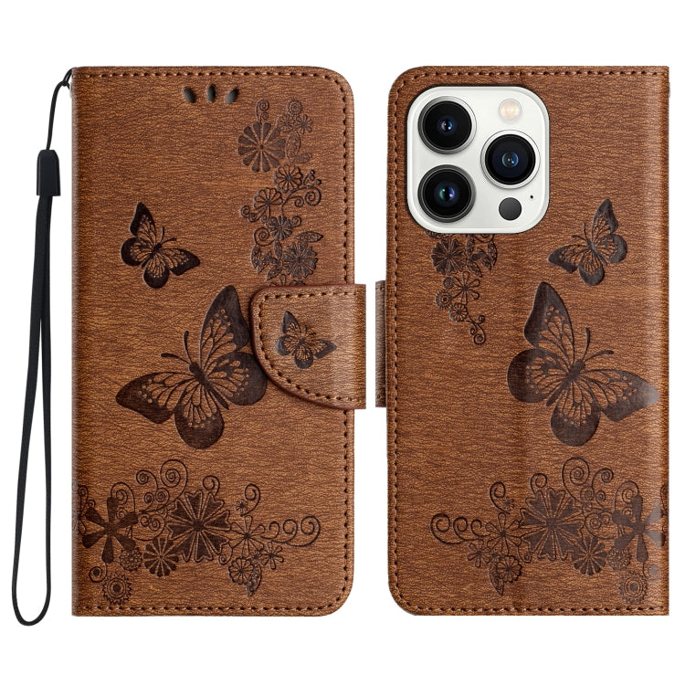 Butterfly Embossed Flip Leather Phone Case, For iPhone 16e, For iPhone 16 Pro Max, For iPhone 16 Pro, For iPhone 16 Plus