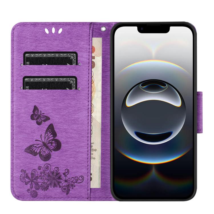 Butterfly Embossed Flip Leather Phone Case, For iPhone 16e, For iPhone 16 Pro Max, For iPhone 16 Pro, For iPhone 16 Plus