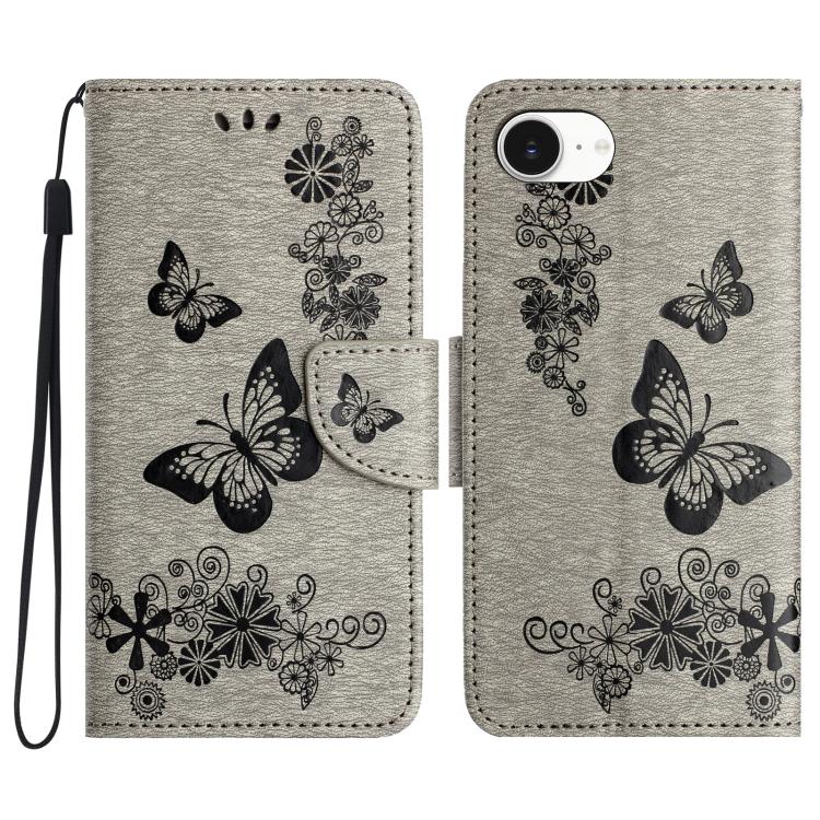 Butterfly Embossed Flip Leather Phone Case, For iPhone 16e, For iPhone 16 Pro Max, For iPhone 16 Pro, For iPhone 16 Plus