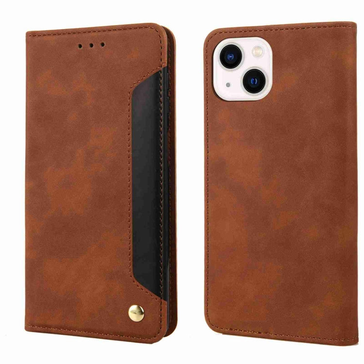 Skin Feel Splicing Leather Phone Case, For iPhone 15 Pro Max, For iPhone 15 Pro, For iPhone 15 Plus, For iPhone 15