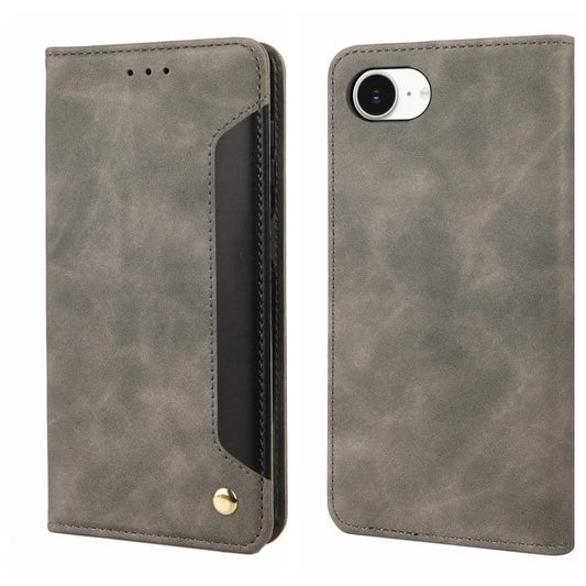 Skin Feel Splicing Leather Phone Case, For iPhone 16e, For iPhone 16 Pro Max, For iPhone 16 Pro, For iPhone 16 Plus, For iPhone 16