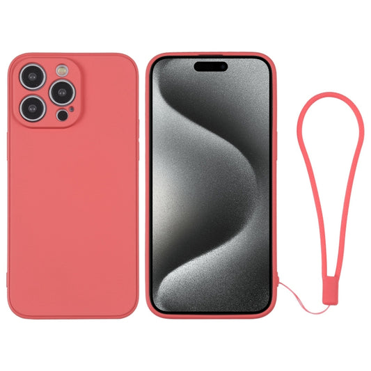 Silicone Phone Case with Wrist Strap, For iPhone 15 Pro Max, For iPhone 15 Pro