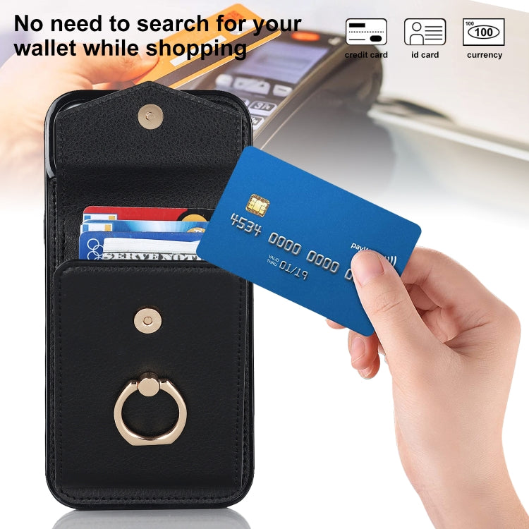 Ring Holder RFID Card Slot Phone Case, For iPhone 15 Plus, For iPhone 15