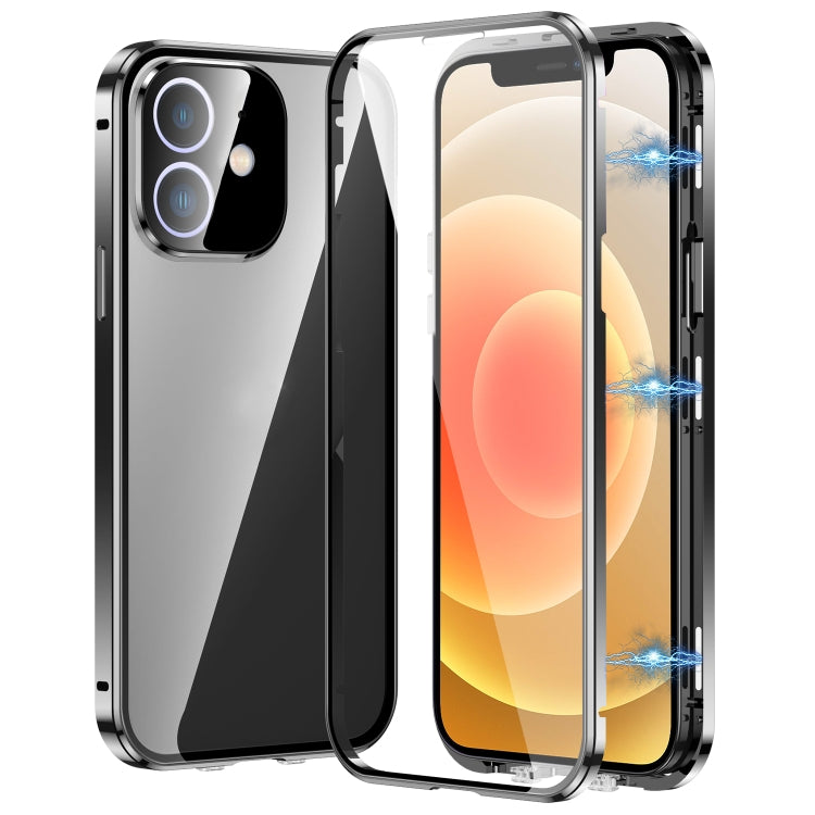 Magnetic Double-buckle HD Tempered Glass Phone Case, For iPhone 15 Plus, For iPhone 15, For iPhone 13 Pro Max, For iPhone 13 Pro, For iPhone 13, For iPhone 12