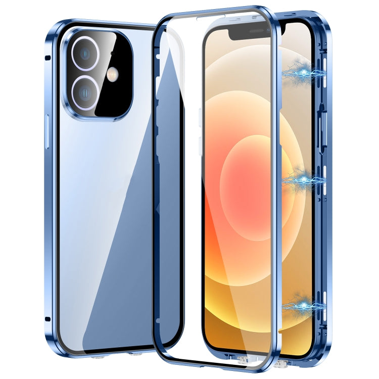 Magnetic Double-buckle HD Tempered Glass Phone Case, For iPhone 15 Plus, For iPhone 15, For iPhone 13 Pro Max, For iPhone 13 Pro, For iPhone 13, For iPhone 12