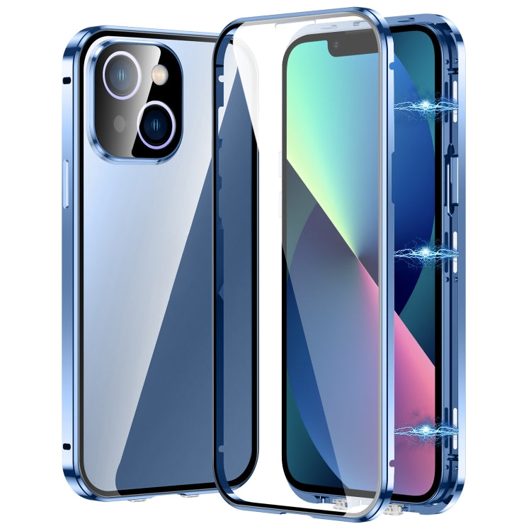 Magnetic Double-buckle HD Tempered Glass Phone Case, For iPhone 15 Plus, For iPhone 15, For iPhone 13 Pro Max, For iPhone 13 Pro, For iPhone 13, For iPhone 12