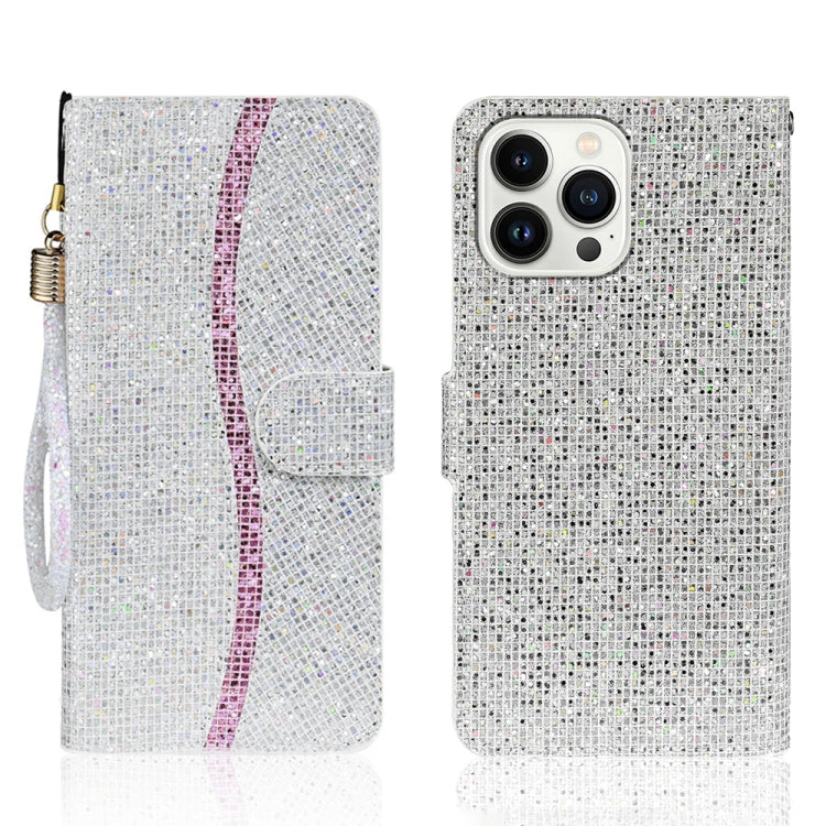 Glitter Powder Filp Leather Phone Case, For iPhone 16 Pro Max, For iPhone 16 Pro, For iPhone 16 Plus, For iPhone 16, For iPhone 15 Pro Max, For iPhone 15 Pro