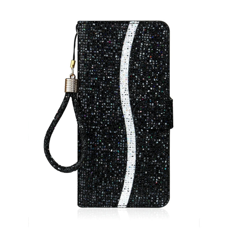 Glitter Powder Filp Leather Phone Case, For iPhone 15 Plus, For iPhone 15