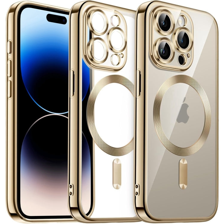 Transparent Electroplated Magsafe Magnetic TPU Phone Case, For iPhone 15 Plus, For iPhone 14 Plus, For iPhone 14, For iPhone 14 Pro, For iPhone 14 Pro Max