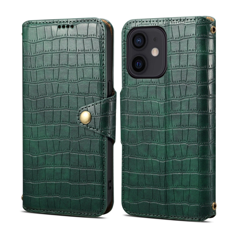 Denior Crocodile Texture Oil Edge Leather Phone Case, For iPhone 12 Pro Max, For iPhone 12 Pro, For iPhone 11 Pro Max, For iPhone 11, For iPhone 11 Pro