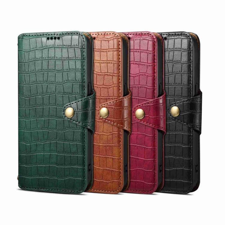 Denior Crocodile Texture Oil Edge Leather Phone Case, For iPhone 12 Pro Max, For iPhone 12 Pro, For iPhone 11 Pro Max, For iPhone 11, For iPhone 11 Pro