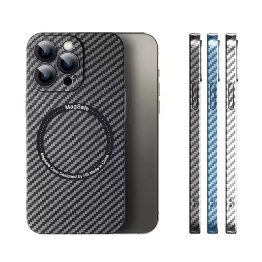 MagSafe Magnetic PC Carbon Fiber Phone Case with Lens Film, For iPhone 16 Pro Max, For iPhone 16 Pro, For iPhone 16 Plus, For iPhone 16, For iPhone 14 Plus, For iPhone 14, For iPhone 14 Pro, For iPhone 14 Pro Max, For iPhone 13 Pro Max, For iPhone 13 Pro