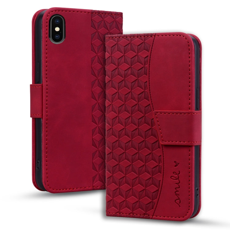 Business Diamond Buckle Leather Phone Case with Lanyard, For iPhone XR, For iPhone XS Max