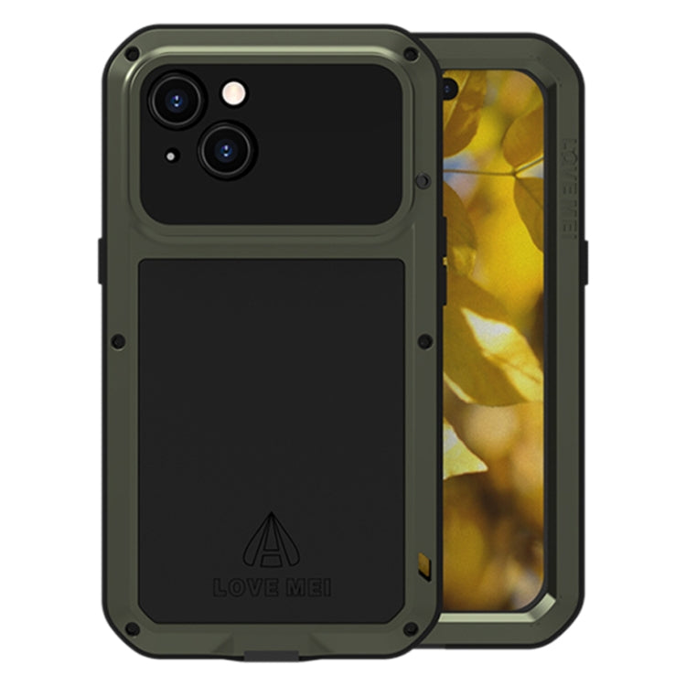 LOVE MEI Metal Shockproof Life Waterproof Dustproof Phone Case, For iPhone 15 Plus, For iPhone 15