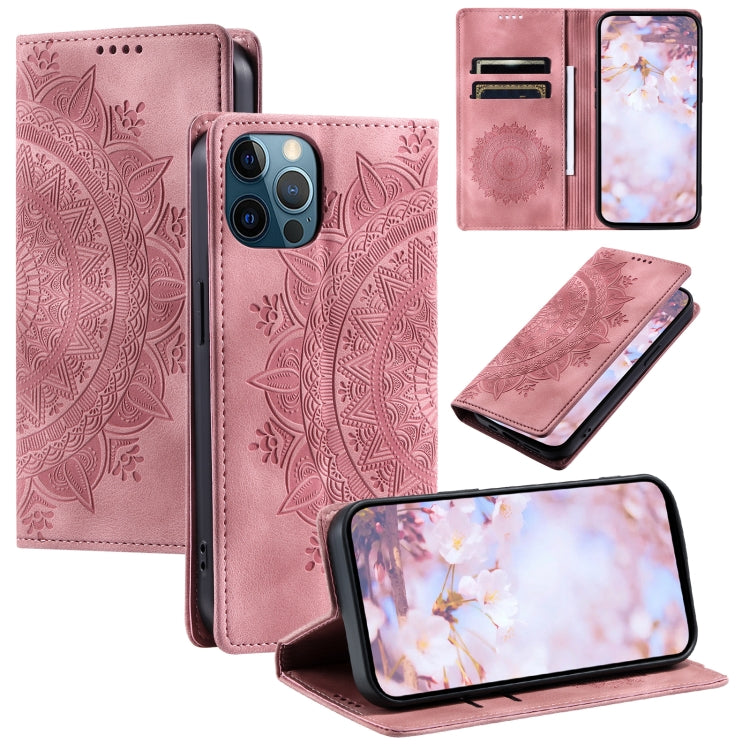 Totem Embossed Magnetic Leather Phone Case, For iPhone 13 Pro, For iPhone 13, For iPhone 13 mini, For iPhone 12 / 12 Pro, For iPhone 12 Pro Max