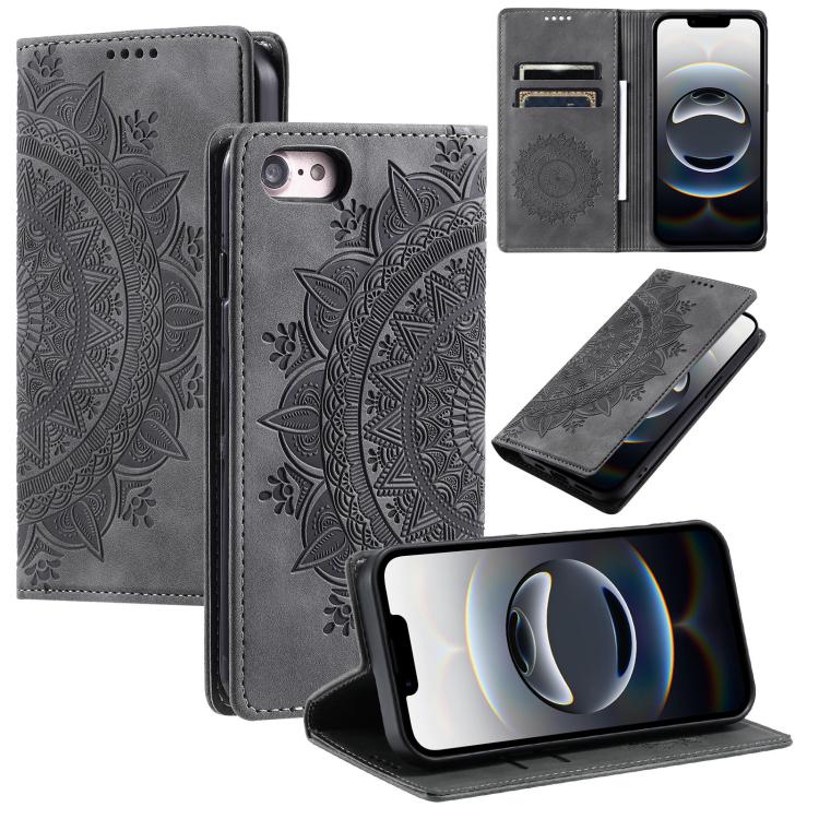 Totem Embossed Magnetic Leather Phone Case, For iPhone 16e, For iPhone 16 Pro Max, For iPhone 16 Pro, For iPhone 16 Plus, For iPhone 16