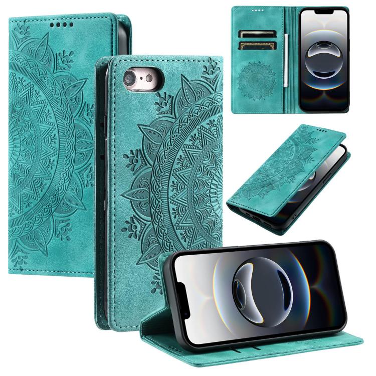 Totem Embossed Magnetic Leather Phone Case, For iPhone 16e, For iPhone 16 Pro Max, For iPhone 16 Pro, For iPhone 16 Plus, For iPhone 16