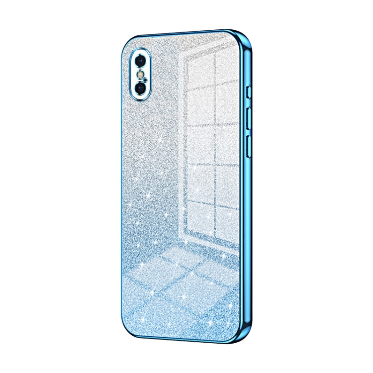 Gradient Glitter Powder Electroplated Phone Case, For iPhone 11, For iPhone 11 Pro, For iPhone X / XS, For iPhone XR