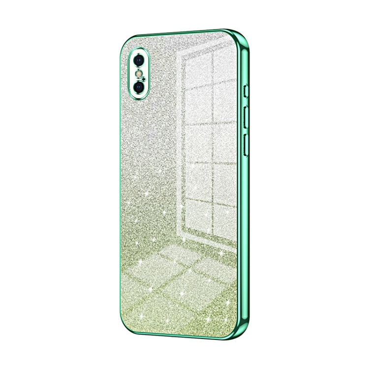 Gradient Glitter Powder Electroplated Phone Case, For iPhone 11, For iPhone 11 Pro, For iPhone X / XS, For iPhone XR