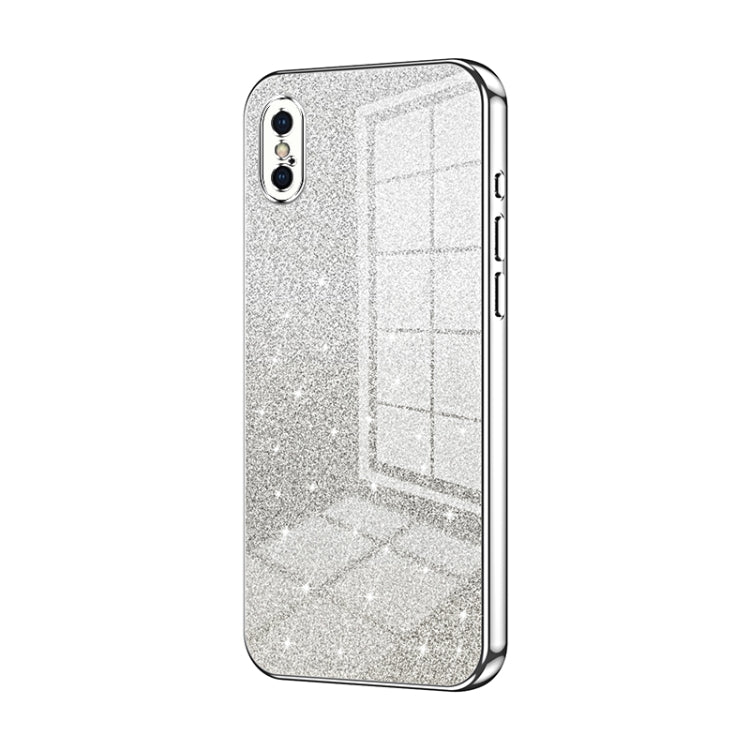 Gradient Glitter Powder Electroplated Phone Case, For iPhone 11, For iPhone 11 Pro, For iPhone X / XS, For iPhone XR