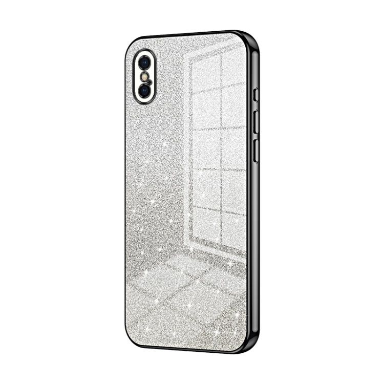 Gradient Glitter Powder Electroplated Phone Case, For iPhone 11, For iPhone 11 Pro, For iPhone X / XS, For iPhone XR