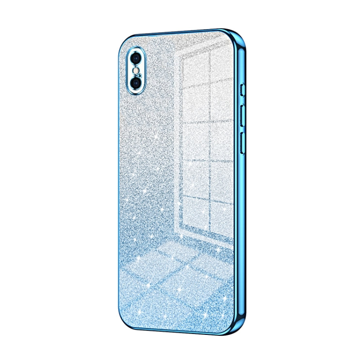 Gradient Glitter Powder Electroplated Phone Case, For iPhone XS Max, For iPhone 8 Plus / 7 Plus