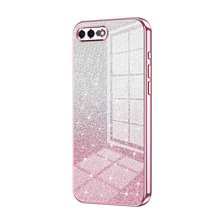 Gradient Glitter Powder Electroplated Phone Case, For iPhone XS Max, For iPhone 8 Plus / 7 Plus