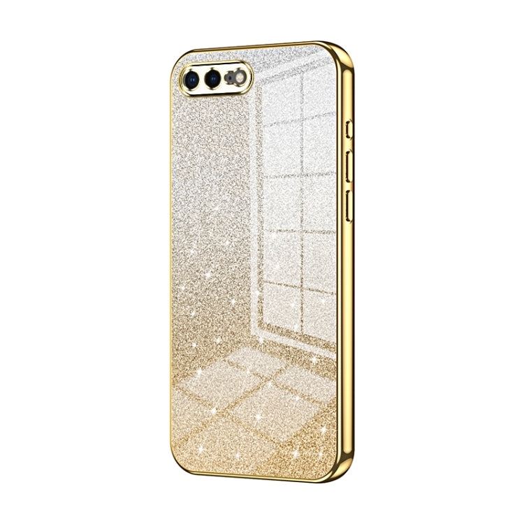 Gradient Glitter Powder Electroplated Phone Case, For iPhone XS Max, For iPhone 8 Plus / 7 Plus