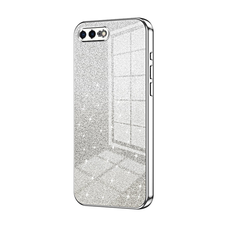 Gradient Glitter Powder Electroplated Phone Case, For iPhone XS Max, For iPhone 8 Plus / 7 Plus