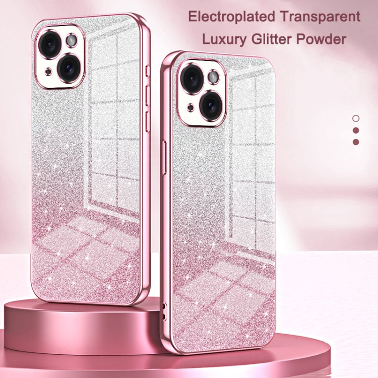 Gradient Glitter Powder Electroplated Phone Case, For iPhone XS Max, For iPhone 8 Plus / 7 Plus